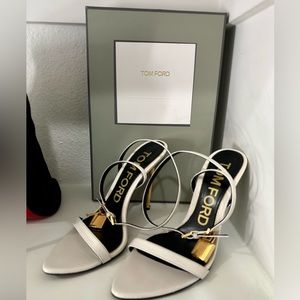 Tom Ford Leather Padlock Sandal; Size 39